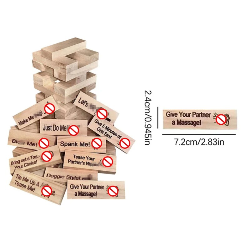 Party Games Ideas For Adults - 48 pièces bloc tour jeu Couple