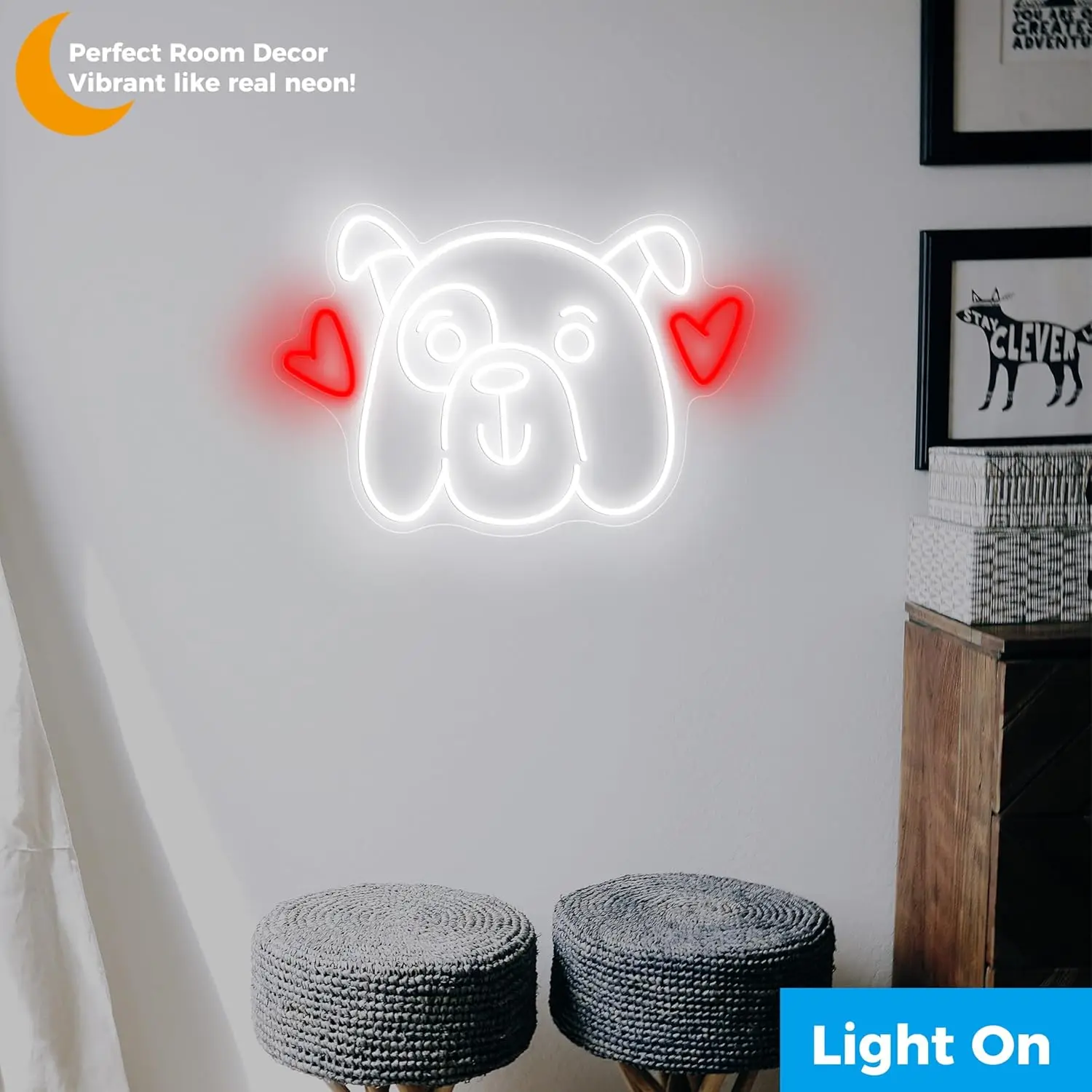 Enseigne néon LED Love Dog, lu - Party Games Shop avis et prix