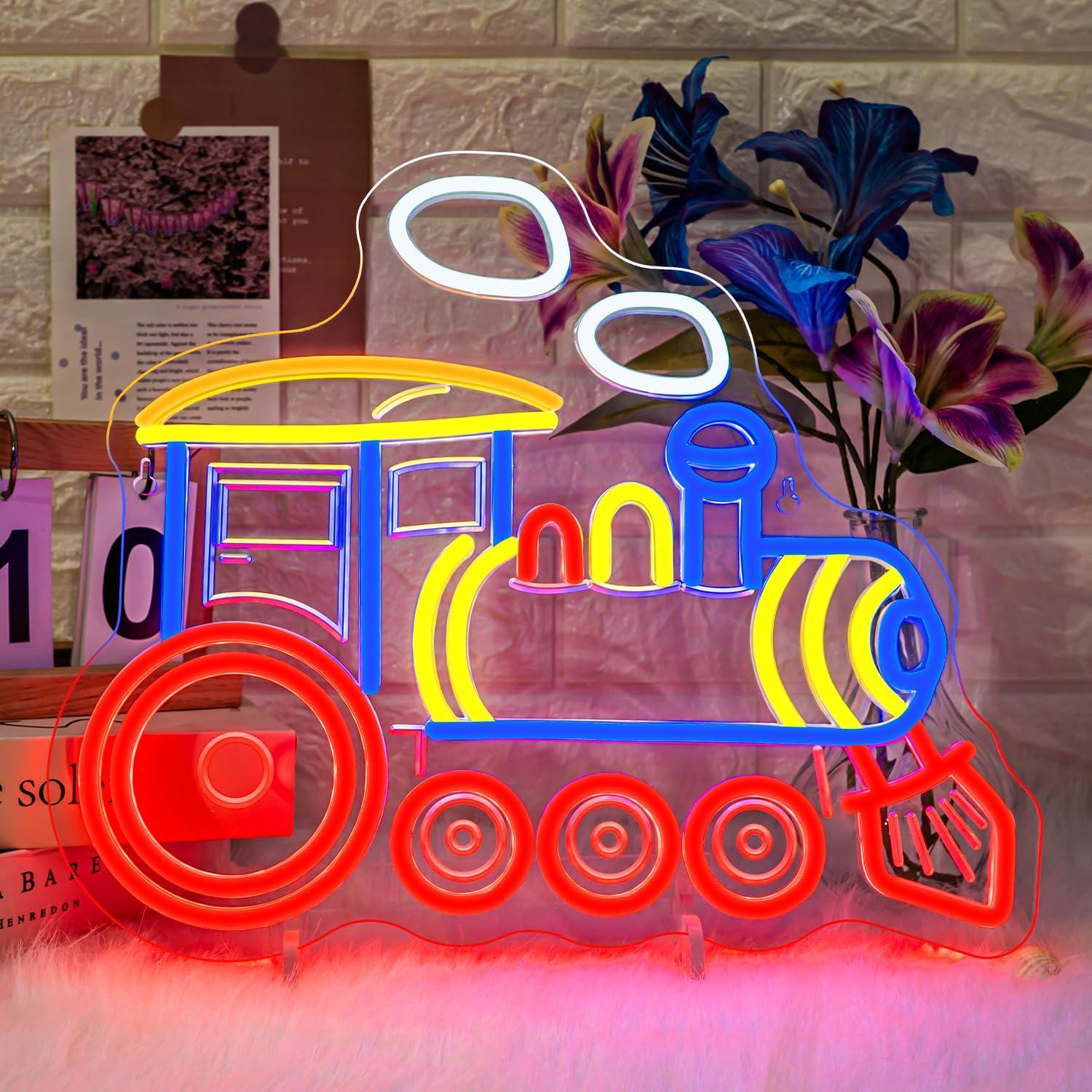 Enseigne néon LED Locomotive p - Party Games Shop avis et prix