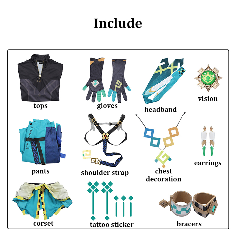 Kinich Cosplay Genshin Impact  - Party Games Kit avis et prix